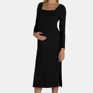 Maternity Empire Corset Black Dress